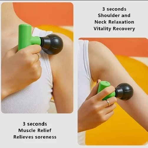 Mini Pistola Massaggiante Portatile Ricaricabile ad Alta Frequenza per Massaggio Muscolare Profondo e Rilassamento Fitness