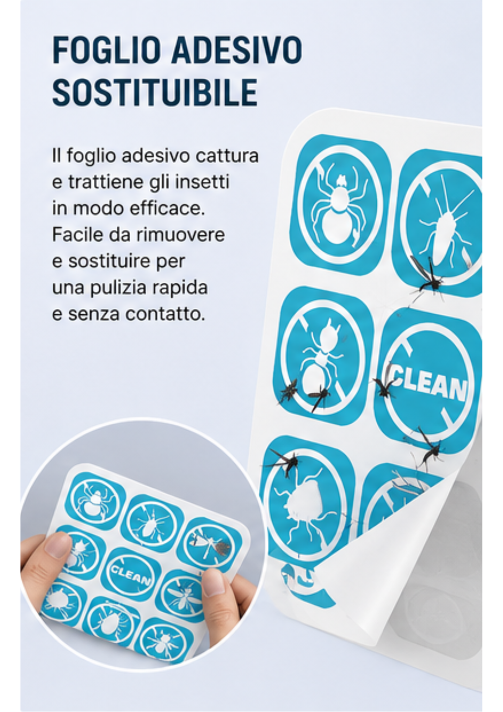 Lampada UV per Zanzare e Insetti-Ricaricabile USB