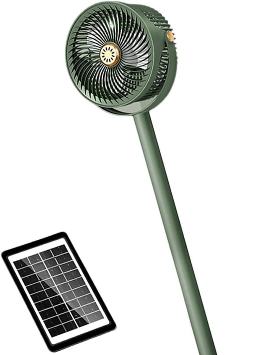 Ventilatore portatile con pannello solare ricaricabile USB