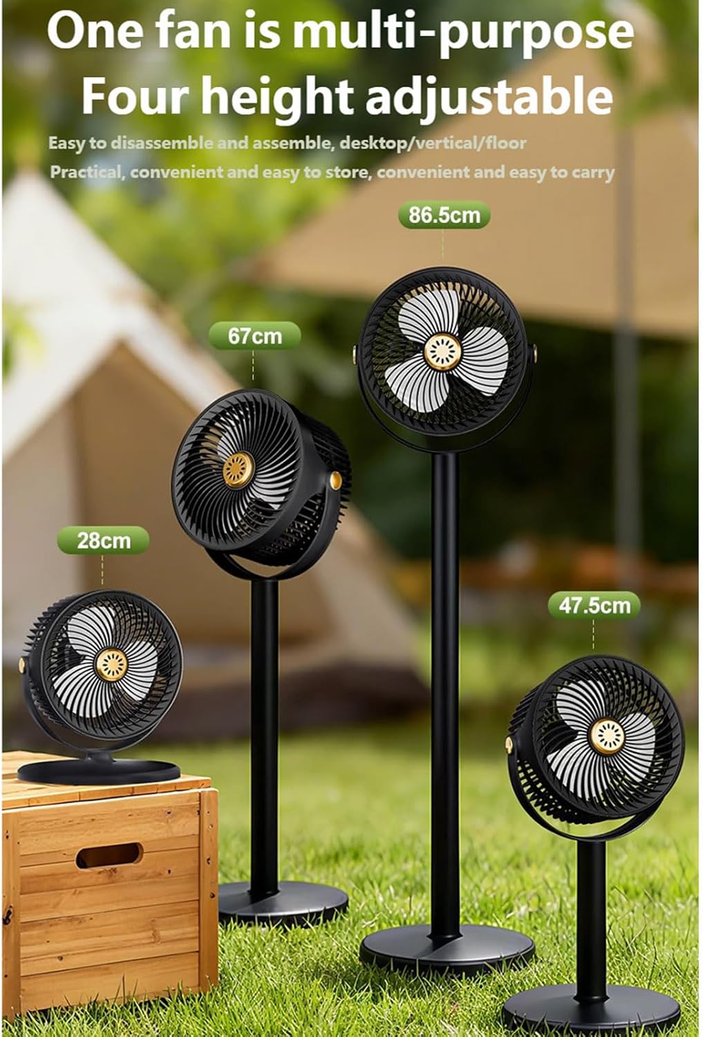 Ventilatore portatile con pannello solare ricaricabile USB