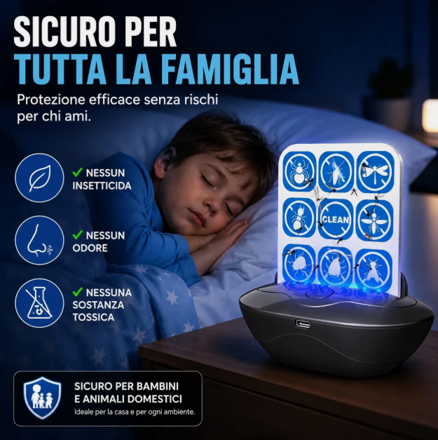 Lampada UV per Zanzare e Insetti-Ricaricabile USB